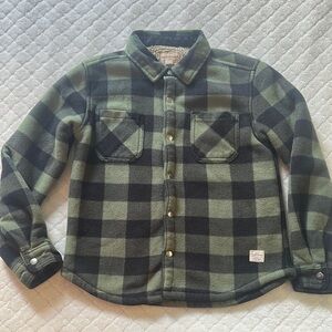 Kids Green Plaid Shirt